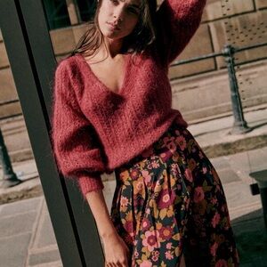 Sezane Rosa Sweater in Rosewood